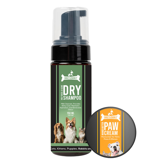 Dogz and Dudez Waterless Shampoo and Paw Cream Pack